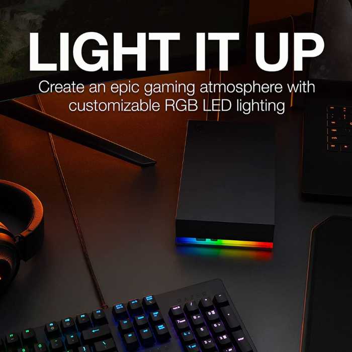 Seagate FireCuda 16TB Gaming Hub - rgb leds