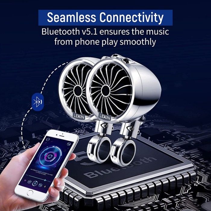 LEXIN LX-Q3 Motorcycle Bluetooth Speakers seamless connectivity