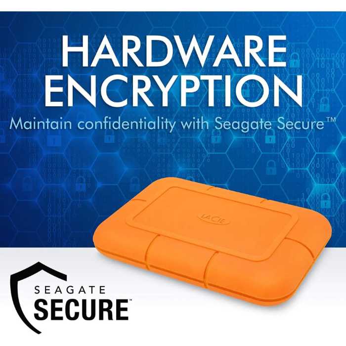 The LaCie Rugged 2TB SSD hardware encryption