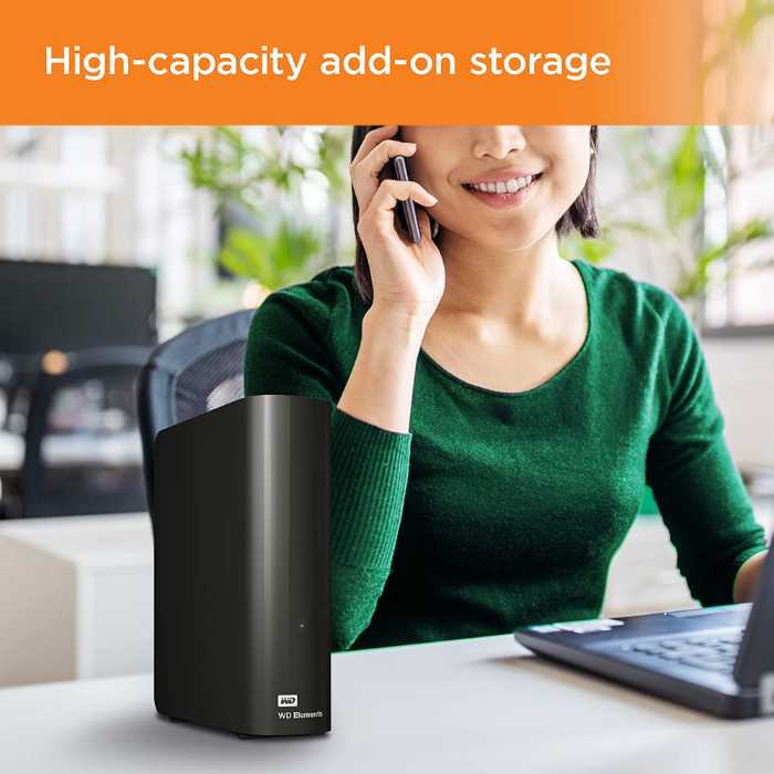 WD 16TB Elements storage capacity mention