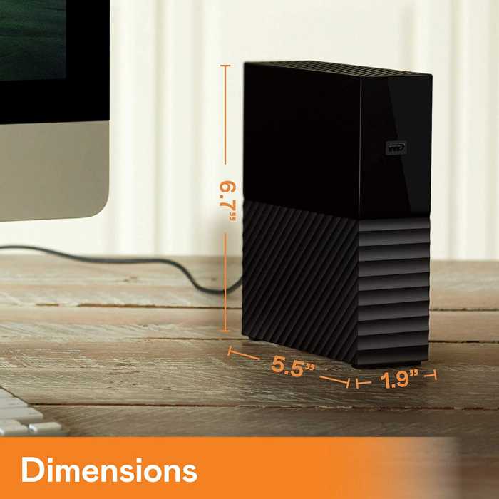 WD 16TB My Book dimensions