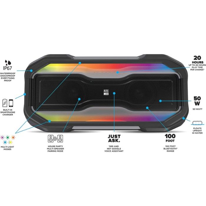 Altec Lansing ROCKBOX XL Bluetooth Speaker main features